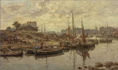 View of Rotterdam by August Willem van Voorden