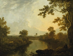 View on the River Dee, near Eaton Hall, Cheshire by Richard Wilson