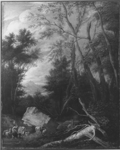 Waldlandschaft  (Mit Staffagefiguren von Theobald Michau, 1676-1765) by Pieter Spierinckx