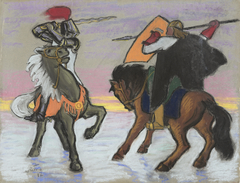 Warriors on Horseback by Aleksander Uurits