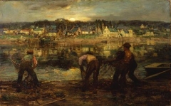 William Stewart Macgeorge - Salmon Fishers on the Dee at Kirkcudbright - ABDAG002845 by William Stewart MacGeorge