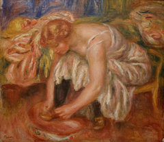 Woman Tying Her Shoe by Auguste Renoir