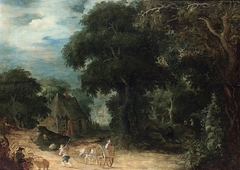 Wooded Landscape by Abraham Govaerts