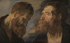 Zwei Studienköpfe by Jacob Jordaens