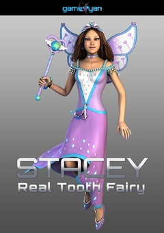 3D Stacey Real Tooth Fairy Cartoon Character Modelling - Gameyan Character Animation Studio