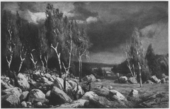 A Clearing, Uusimaa Landscape ; Burnt Clearing, Landscape from Uusimaa by Fanny Churberg