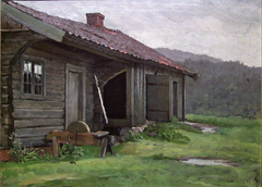 A Farmhouse in Summer Rain by Jacob Gløersen