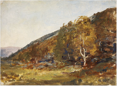 A Hillside and a Distant Mountain by Nathaniel Hone the Younger