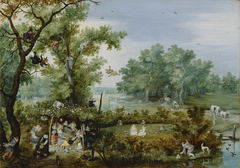 A Merry Company in an Arbor by Adriaen van de Venne
