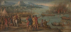 A Naval Battle by Venetian Italian