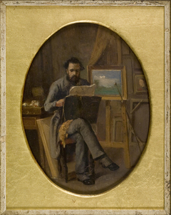 A Painter in his Studio. The Artist Himself (?) by David Jacobsen