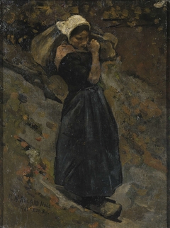 A Peasant Woman carrying a Sack by Richard Roland Holst