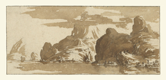 A View of Mountains Across a Lake by Jacques Callot