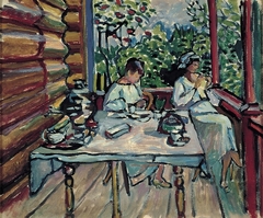 Akhtyrka, Nina and Tatiana in the Veranda by Wassily Kandinsky
