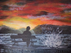 Alone with the sunset by Anastasia Aravadinou K