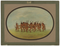 Amusing Dance - Sioux by George Catlin