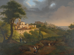 Ansicht des Borgo, Canale in Bergamo