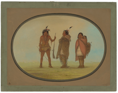 Arapaho Chief, His Wife, and a Warrior by George Catlin
