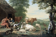 Arcadian Landscape with Shepherds and Animals