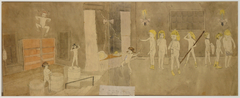 At Wickey Lasinia. Are Placed in a Death House by Henry Darger