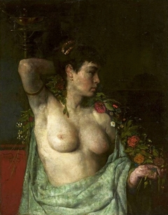 Bacchante - semi-nude feminine by Henryk Piątkowski