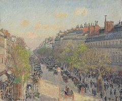 Boulevard Montmartre, Twilight by Camille Pissarro