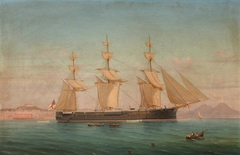 British Man-of-War at Anchor in Naples Bay