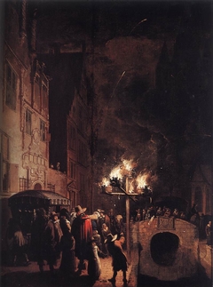Celebration by Torchlight on the Oude Delft