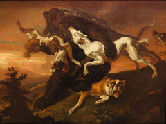 Chasse à l'ours by Abraham Hondius