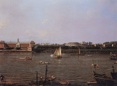 Chelsea College, the Rotonda, Ranelagh House and the Thames