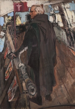 Columbus Leaving Palos (From Behind, with Falconet) by Joaquín Sorolla