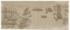 De eerste schermutselingen tussen Staatse en Spaanse soldaten op het strand bij Nieuwpoort, 1600 by Unknown Artist