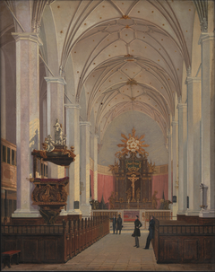 Det indre af Trinitatis Kirke by CO Zeuthen