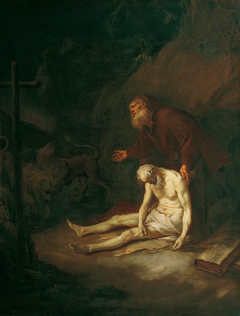 Die heiligen Eremiten Antonius und Paulus by Martin Johann Schmidt