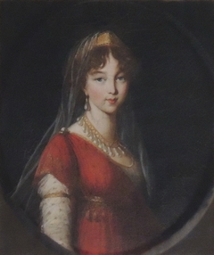 Elizaveta Alexeevna in red dress by Elisabeth Louise Vigée Le Brun