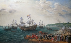 Embarkation at Margate of the Elector Palatine and Princess Elizabeth
