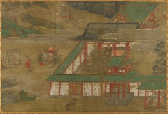 Excursions from the Four Cardinal Gates: Encounter with the Four Sufferings of Birth, Old Age, Sickness, and Death from the Life of Buddha by anonymous painter