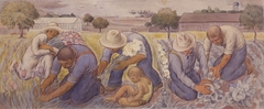 (Flower and Vegetable Farming, study for mural) by Jose Moya del Pino