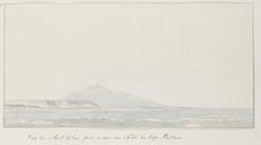 Gezicht op de Etna over zee ten noorden van Capo Passero by Louis Ducros