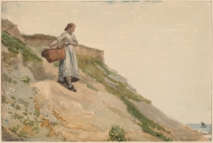Girl Carrying a Basket by Winslow Homer