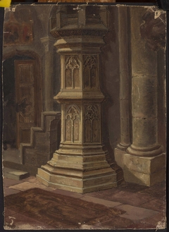 Gothic pillar indoors by Aleksander Gryglewski
