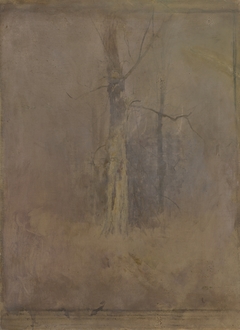 Grey Mood with a Dry Tree by László Mednyánszky