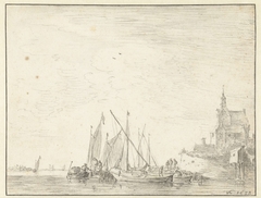 Groothoofdspoort te Dordrecht by Jan van Goyen