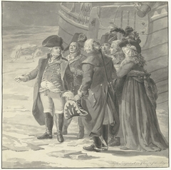 Het vertrek van Willem V naar Engeland, 17 januari 1795 by Dirk Langendijk
