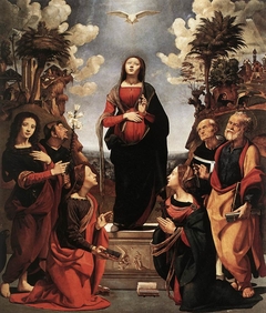 Immaculate Conception with Saints