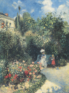 In the Garden at Les Mathurins, Pontoise by Camille Pissarro
