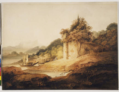 Indian Scene With Rivers and Mountains by George Chinnery