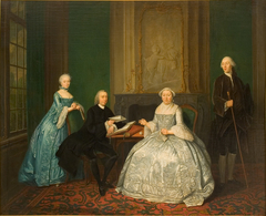 Johannes Westrik (1720-1763) en zijn gezin by Tibout Regters