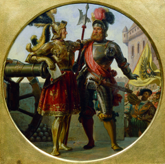 Kaiser Maximilian I. und Georg von Frundsberg by Karl von Blaas
