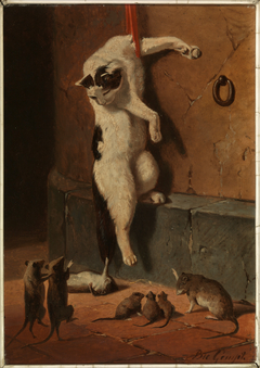 Kat met muizen. by Bernard te Gempt